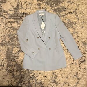 Reiss Women Light Blue Double-Breasted Blazer - Size 8 NWT